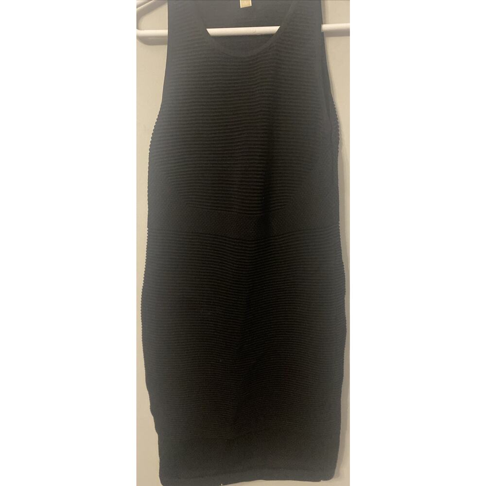 Michael Kors Ribbed Stretch Knit Tank Dress Black Size L